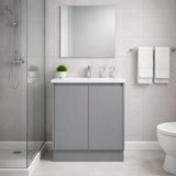 Moddoo Series Matt Grey Overall 580x455x855mm Vanity Set With Stone Top & Ceramic Undermount Basin