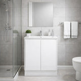 Moddoo Series Matt White Gloss Overall 580x455x855mm Vanity Set With Stone Top & Ceramic Undermount Basin