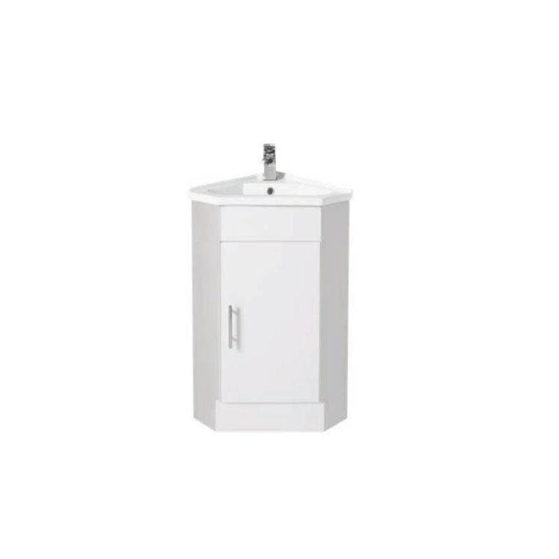 Serin Series Gloss White 410x410x840mm Vanity Set With Ceramic Basin
