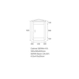 Serin Series Gloss White 410x410x840mm Vanity Set With Ceramic Basin