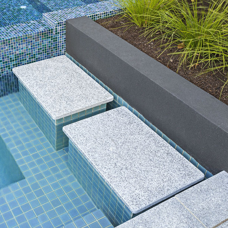 Granite Sesame White Flamed Bevelled Edge 600x400x30mm