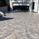 Marble Silver Ash Sandblasted Cobbles 100x100x20mm