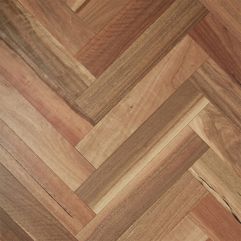 Herringbone Fiddleback Parquetry Engineered Australian Hardwood Spotted Gum 600x120x14/3mm