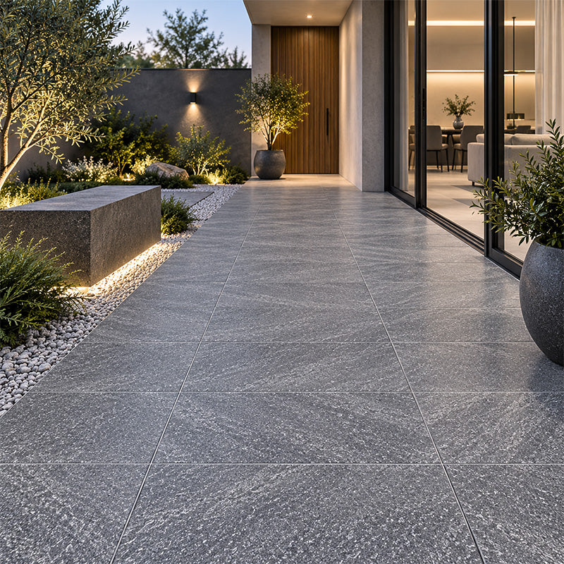 Stratus Charcoal External Bullnose 300x600
