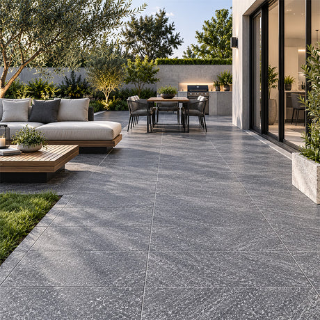 Stratus Charcoal External Bullnose 300x600