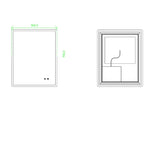 600x750mm Curved Rim 3 Color Lighting Backlit LED Mirror Touch Sensor Switch Defogger Pad Wall Mounted Vertical or Horizontal (Lighting on the rim)