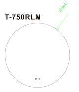 750mm Round 3 Color Lighting Backlit LED Mirror Touch Sensor Switch Defogger Pad Wall Mounted
