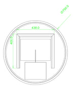 750mm Round 3 Color Lighting Backlit LED Mirror Touch Sensor Switch Defogger Pad Wall Mounted