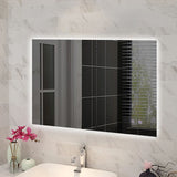 Sharp Edge 3 Color Lighting Backlit Acrylic LED Mirror Touch Sensor Switch Defogger Pad Wall Mounted Vertical or Horizontal 1200x800mm