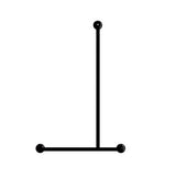 MOBI CARE T Shape Shower Rail in Matte Black Finish - RH