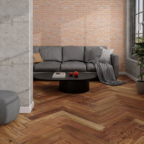CrossWood Engineered Herringbone Flooring American Walnut 600x127x14/3mm
