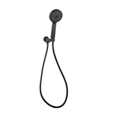 RAINJET Round 3 Function Shower Head on Bracket with Flexible Hose in Matte Black