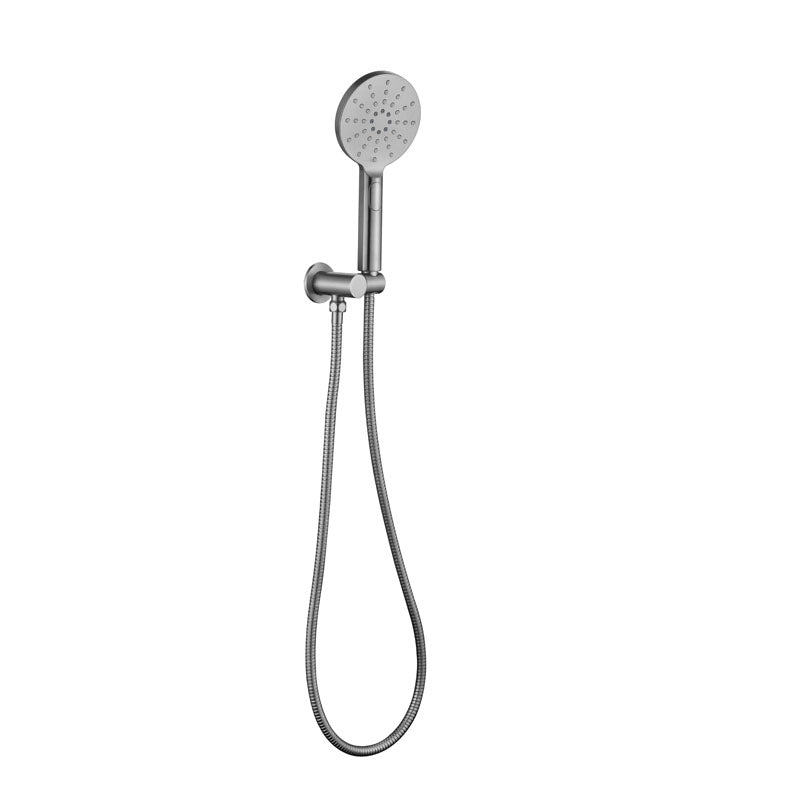 RAINJET Round 3 Function Shower Head on Bracket with Flexible Hose in Brushed Nickel