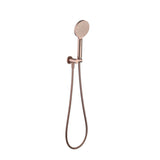 RAINJET Round 3 Function Shower Head on Bracket with Flexible Hose in Champagne Copper