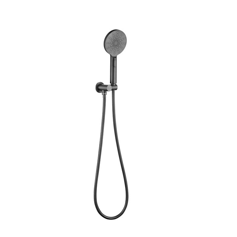 RAINJET Round 3 Function Shower Head on Bracket with Flexible Hose in Gun Metal