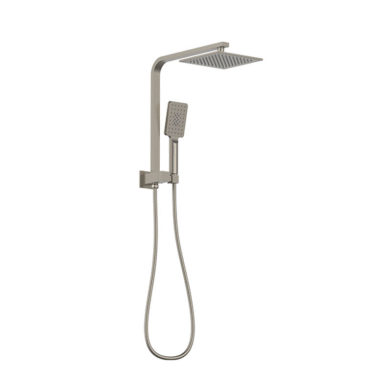 QUBI Compact Twin Shower Set in Brushed Nickel