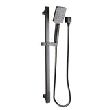 NOIR 3 Function Shower Head and Slide Bar Kit 1.5M Black Hose and Elbow Included Matte Black Finish
