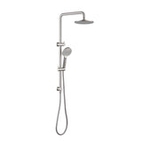 NIKO Multifunction Brass Head on Rail with Hand Spray, Single Hose Brushed Nickel Finish