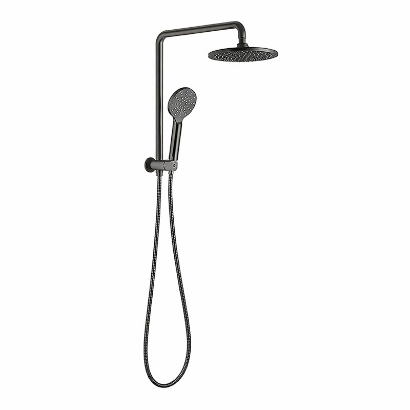 MONDO Round Compact Twin Shower Set in Gun Metal