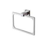 QUBI Square Towel Ring Chrome Finish