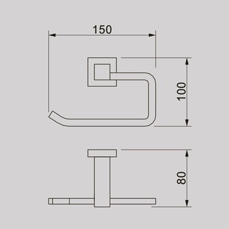 QUBI Toilet Roll Holder in Chrome