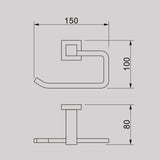 QUBI Toilet Roll Holder in Chrome