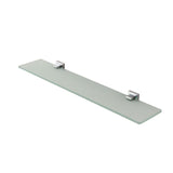 QUBI Glass Shelf with Chrome Brackets 600mm