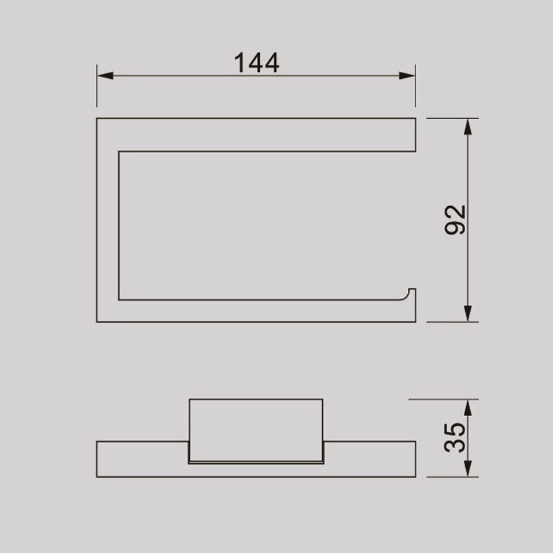 ACQUA Toilet Roll Holder in Chrome