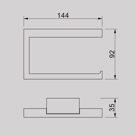 ACQUA Toilet Roll Holder in Chrome
