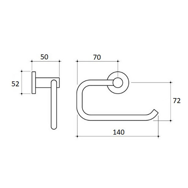 JESS Curved Toilet Roll Holder in Chrome