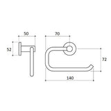 JESS Curved Toilet Roll Holder in Chrome