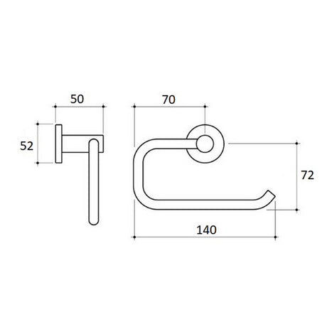 JESS Curved Toilet Roll Holder in Chrome