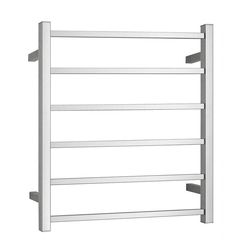 QUBI Square 6 Bar Heated Towel Ladder in Chrome