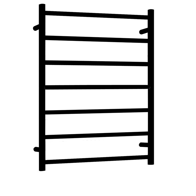 JESS Round 7 Bar Non Heated Towel Ladder in Matte Black 812x620x120mm