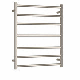 JESS Round 7 Bar Non Heated Towel Ladder in Brushed Nickel 812x620x120mm