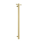 Vertical Heated Towel Bar in Brushed Brass 900mm long