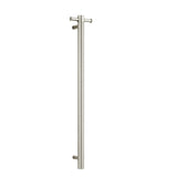 Vertical Heated Towel Bar in Brushed Nickel 900mm long