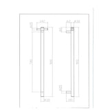 Vertical Heated Towel Bar in Gun Metal 900mm long