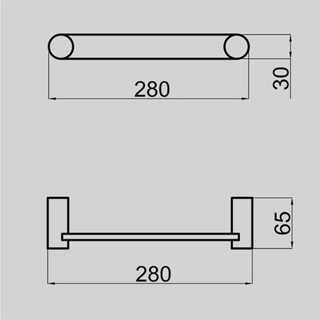 VIVO Hand Towel Rail in Brushed Brass