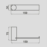 VIVO Toilet Roll Holder in Brushed Nickel