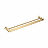 VIVO Double Towel Rail in Brushed Brass 750mm