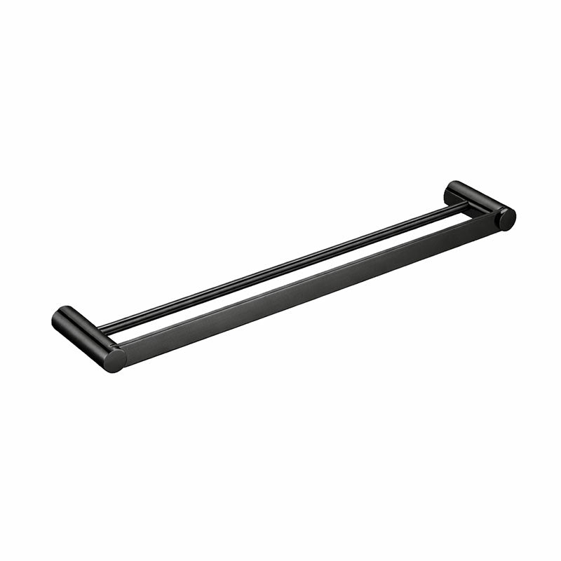 VIVO Double Towel Rail in Matte Black 750mm