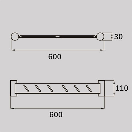 VIVO Stainless Steel Shelf in Brushed Brass
