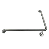 MOBI CARE Grab Rail in Stainless Steel 950x600mm - Left Hand