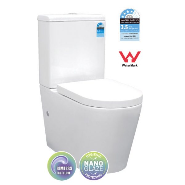 650x385x865MM RIMLESS TOILET SUITE