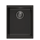 Carysil Enigma 100N Single Bowl Granite Kitchen Sink Black 370x460mm
