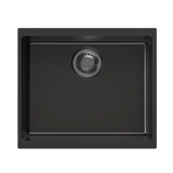 Carysil Enigma 100S Single Bowl Granite Kitchen Sink Black 530x460mm