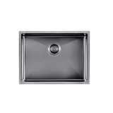 Satin Stainless Steel Handmade Single Bowl Top/Undermount Kitchen/Laundry Sink Gun Metal Grey 600x450x230mm