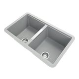 824x481x241mm Concrete Grey Granite Double Bowl Kitchen Sink