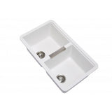 824x481x241mm White Granite Double Bowl Kitchen Sink